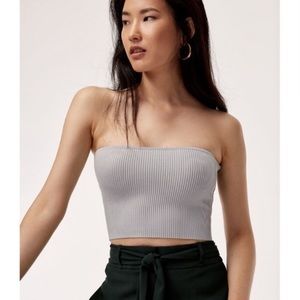 NWT Sold Out Aritzia Essamba Gray Tube Top Small